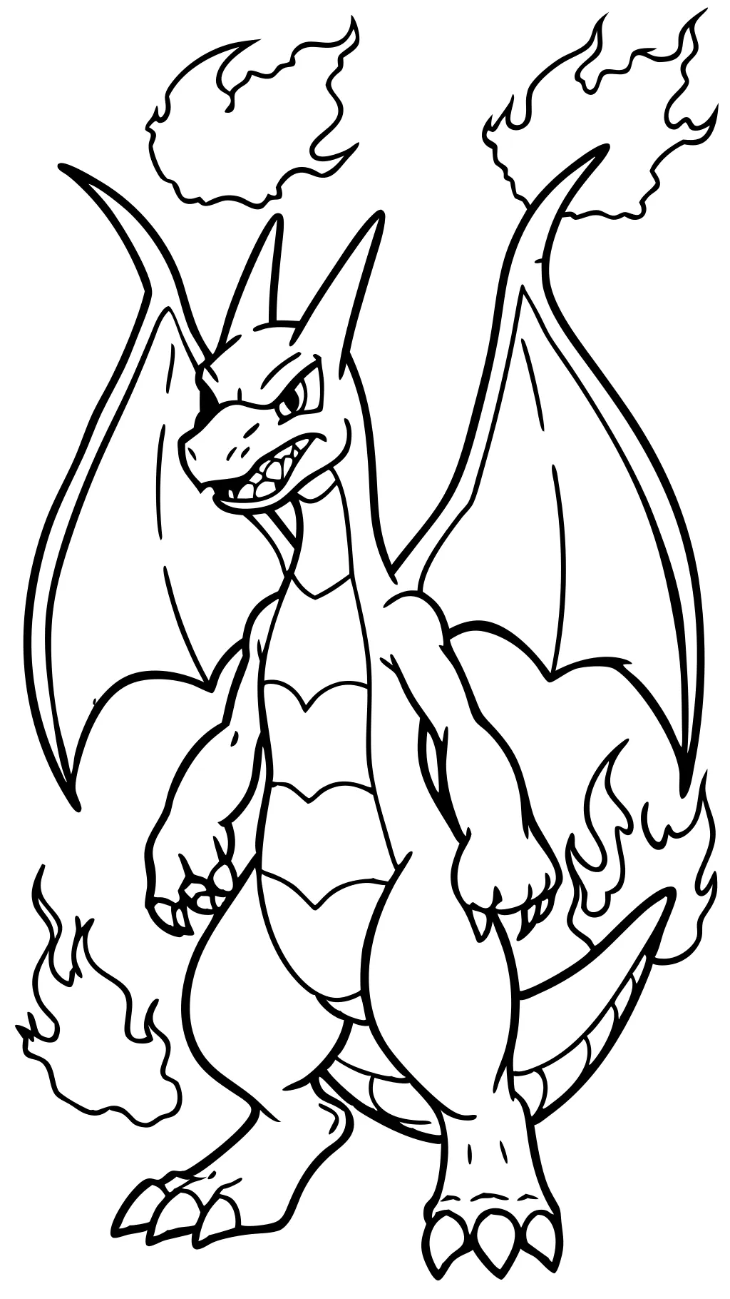 mega charizard y coloring pages